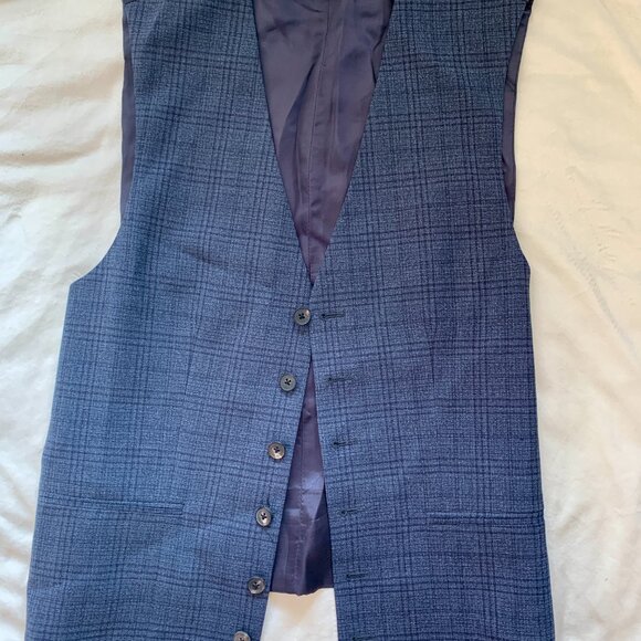 REISS 3-PIECE CHECK SUIT - Picture 5 of 10